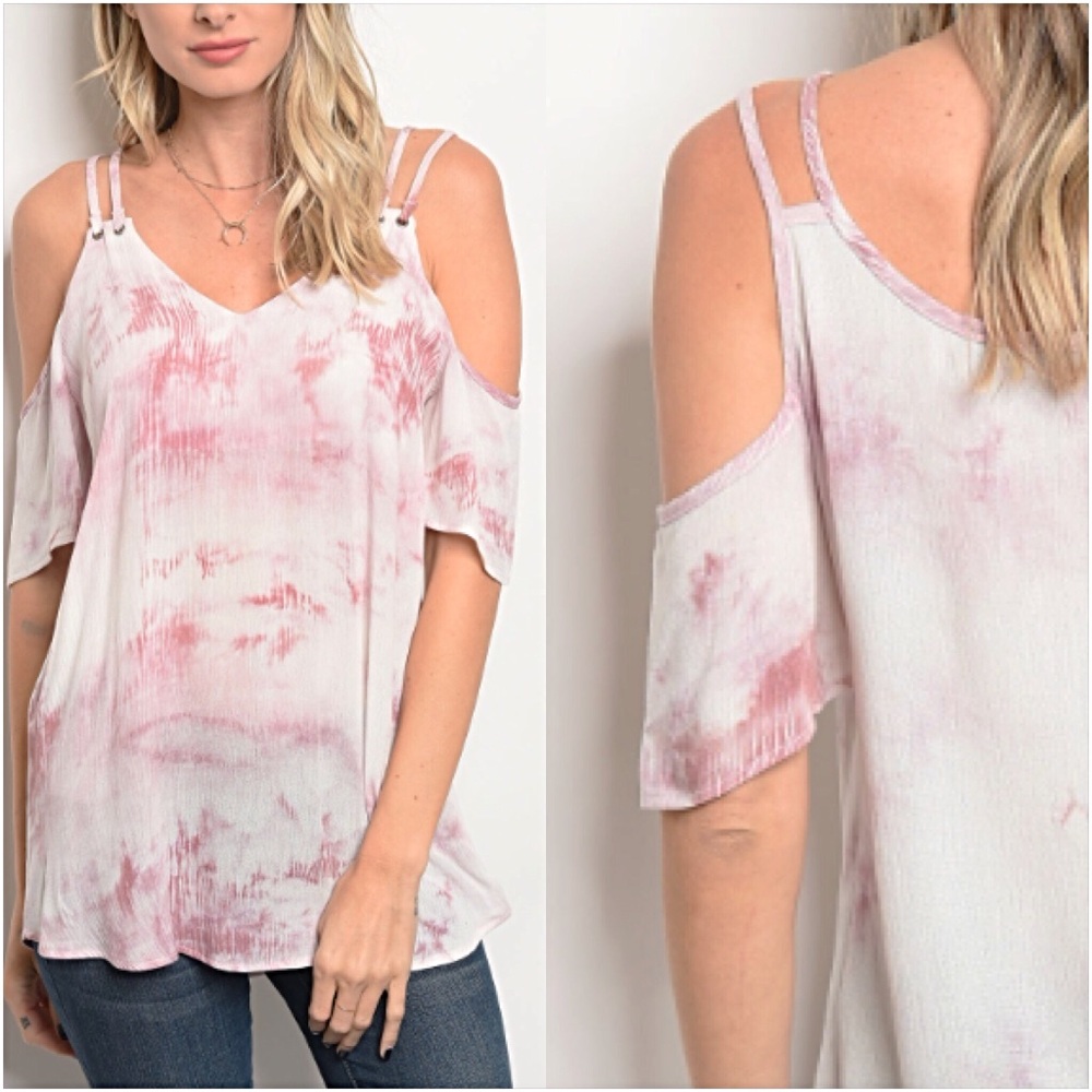 Blush Boho Cut Out Sleeve Tunic Blouse Top SML - Picture 6 of 8